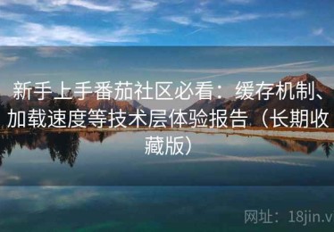 新手上手番茄社区必看：缓存机制、加载速度等技术层体验报告（长期收藏版）