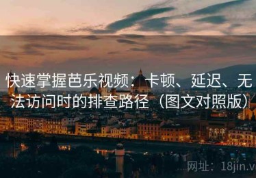 快速掌握芭乐视频：卡顿、延迟、无法访问时的排查路径（图文对照版）