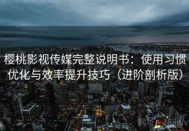 樱桃影视传媒完整说明书：使用习惯优化与效率提升技巧（进阶剖析版）