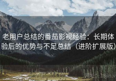 老用户总结的番茄影视经验：长期体验后的优势与不足总结（进阶扩展版）