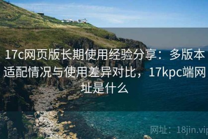 17c网页版长期使用经验分享：多版本适配情况与使用差异对比，17kpc端网址是什么