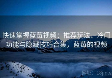 快速掌握蓝莓视频：推荐玩法、冷门功能与隐藏技巧合集，蓝莓的视频