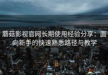 蘑菇影视官网长期使用经验分享：面向新手的快速熟悉路径与教学