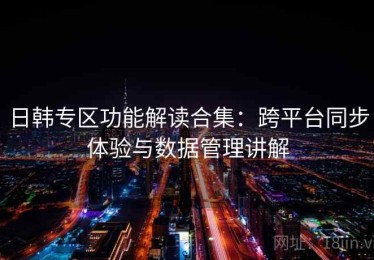 日韩专区功能解读合集：跨平台同步体验与数据管理讲解