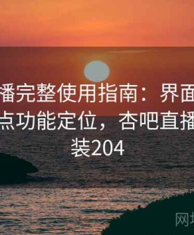 杏吧直播完整使用指南：界面布局逻辑与重点功能定位，杏吧直播官方安装204