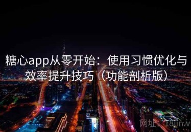 糖心app从零开始：使用习惯优化与效率提升技巧（功能剖析版）