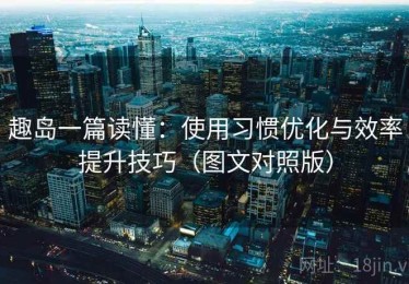 趣岛一篇读懂：使用习惯优化与效率提升技巧（图文对照版）