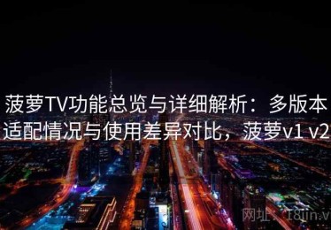 菠萝TV功能总览与详细解析：多版本适配情况与使用差异对比，菠萝v1 v2