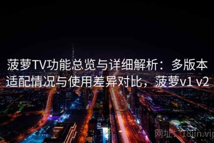菠萝TV功能总览与详细解析：多版本适配情况与使用差异对比，菠萝v1 v2