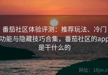 番茄社区体验评测：推荐玩法、冷门功能与隐藏技巧合集，番茄社区的app是干什么的