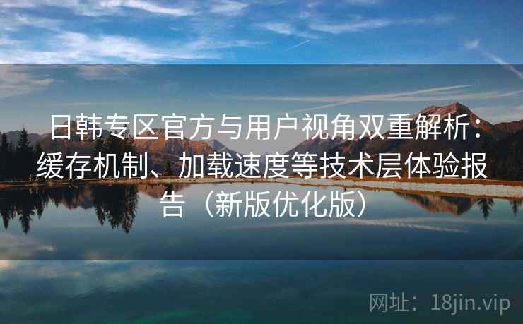 日韩专区官方与用户视角双重解析：缓存机制、加载速度等技术层体验报告（新版优化版）