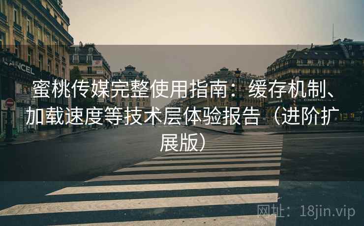 蜜桃传媒完整使用指南：缓存机制、加载速度等技术层体验报告（进阶扩展版）