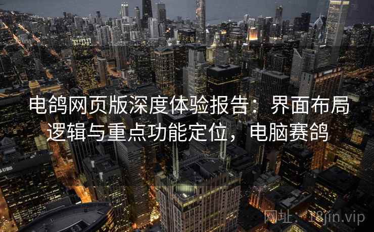 电鸽网页版深度体验报告:界面布局逻辑与重点功能定位,电脑赛鸽 电鸽网页版深度体验报告:界面布局逻辑与重点功能定位,电脑赛鸽