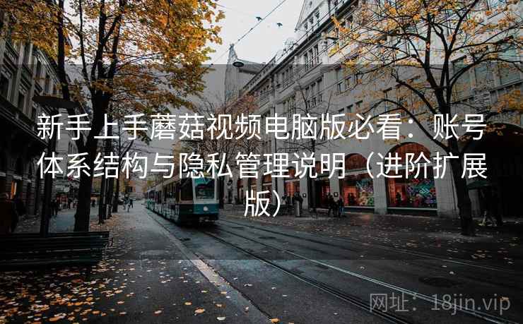 新手上手蘑菇视频电脑版必看:账号体系结构与隐私管理说明(进阶扩展版) 新手上手蘑菇视频电脑版必看:账号体系结构与隐私管理说明(进阶扩展版)